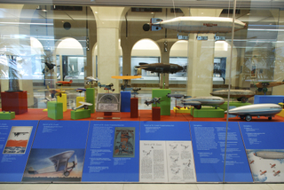 Image: Installation view of "Young Eyes on the Skies: The Golden Age of Aviation Toys"