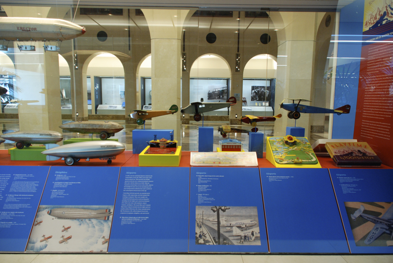 Image: Installation view of "Young Eyes on the Skies: The Golden Age of Aviation Toys"