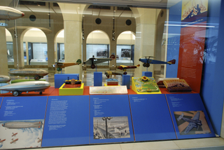 Image: Installation view of "Young Eyes on the Skies: The Golden Age of Aviation Toys"