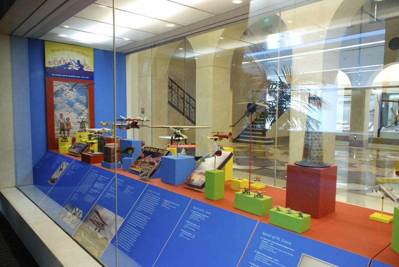 Image: Installation view of "Young Eyes on the Skies: The Golden Age of Aviation Toys"