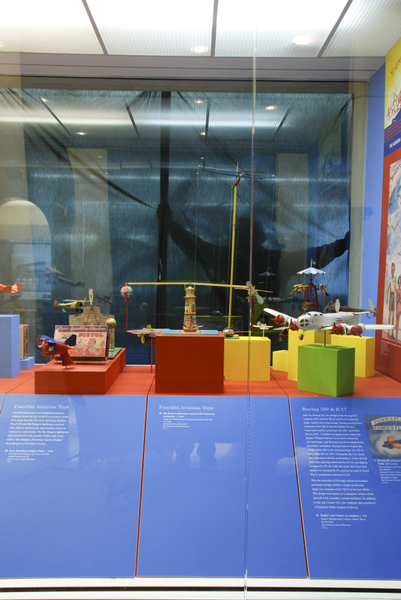 Image: Installation view of "Young Eyes on the Skies: The Golden Age of Aviation Toys"