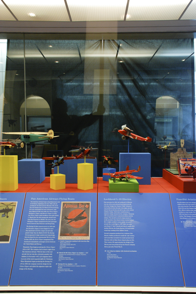 Image: Installation view of "Young Eyes on the Skies: The Golden Age of Aviation Toys"
