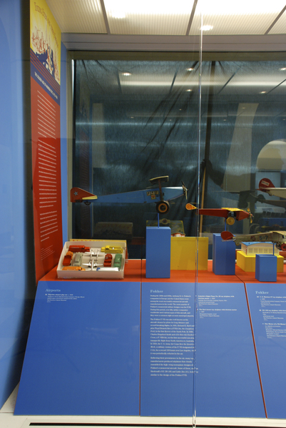 Image: Installation view of "Young Eyes on the Skies: The Golden Age of Aviation Toys"