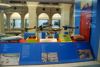 Image: Installation view of "Young Eyes on the Skies: The Golden Age of Aviation Toys"