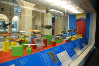 Image: Installation view of "Young Eyes on the Skies: The Golden Age of Aviation Toys"