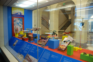 Image: Installation view of "Young Eyes on the Skies: The Golden Age of Aviation Toys"