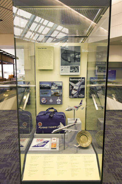 Image: Installation view of "How Freight Flies: A Legacy of Air Cargo Carriers"
