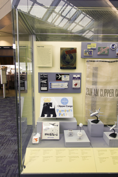 Image: Installation view of "How Freight Flies: A Legacy of Air Cargo Carriers"
