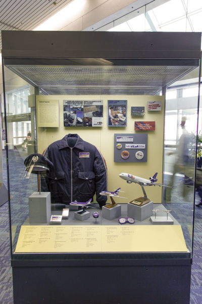 Image: Installation view of "How Freight Flies: A Legacy of Air Cargo Carriers"