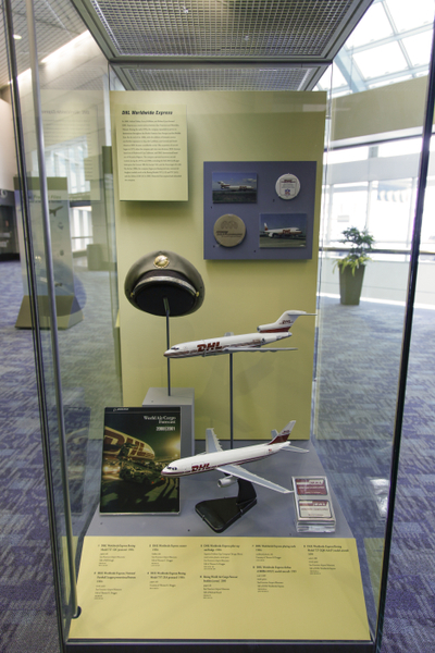 Image: Installation view of "How Freight Flies: A Legacy of Air Cargo Carriers"