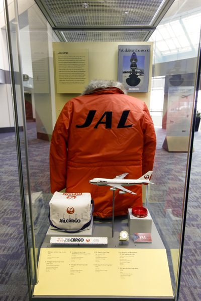 Image: Installation view of "How Freight Flies: A Legacy of Air Cargo Carriers"