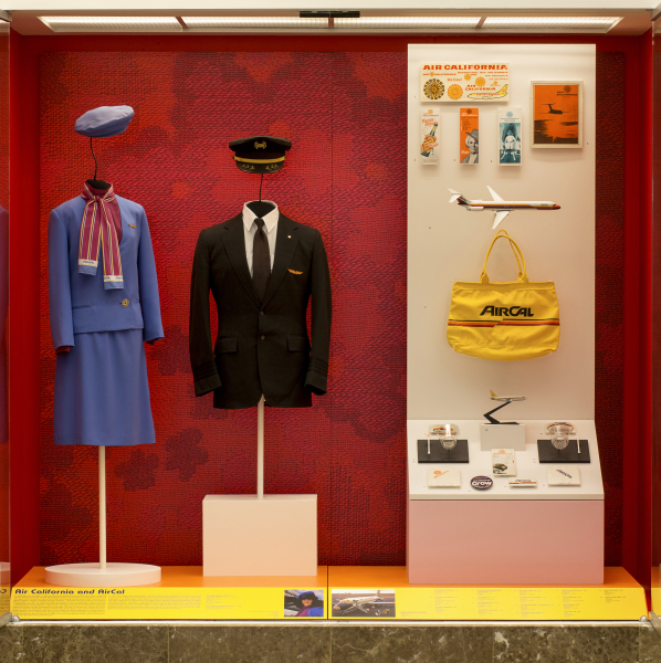 Image: Installation view of "Catch Our Style: California Regional Airlines"