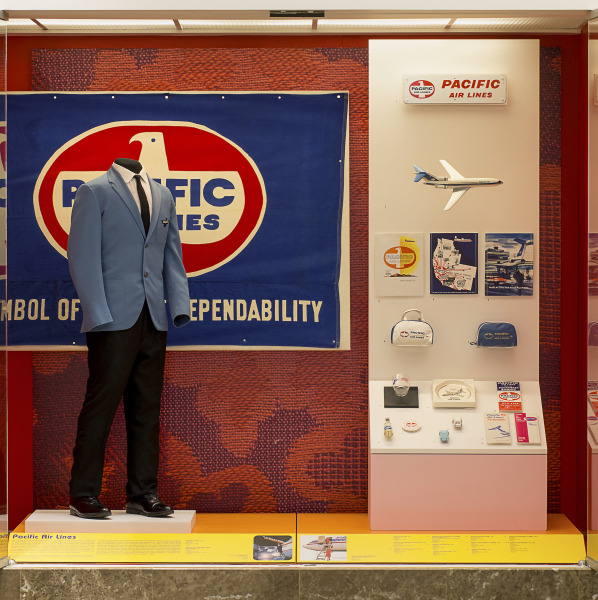 Image: Installation view of "Catch Our Style: California Regional Airlines"