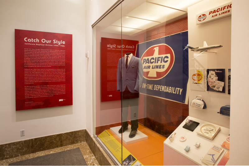 Image: Installation view of "Catch Our Style: California Regional Airlines"