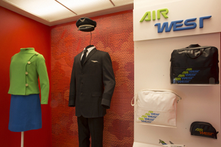 Image: Installation view of "Catch Our Style: California Regional Airlines"