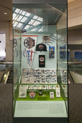 Image: Installation view of "Baseball by the Bay: San Francisco, Oakland, and the National Pastime"