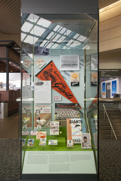 Image: Installation view of "Baseball by the Bay: San Francisco, Oakland, and the National Pastime"