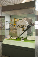 Image: Installation view of "Baseball by the Bay: San Francisco, Oakland, and the National Pastime"