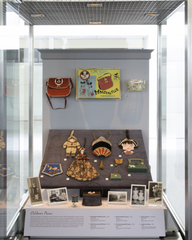 Image: Installation view of "Essential Style: Antique and Vintage Handbags"