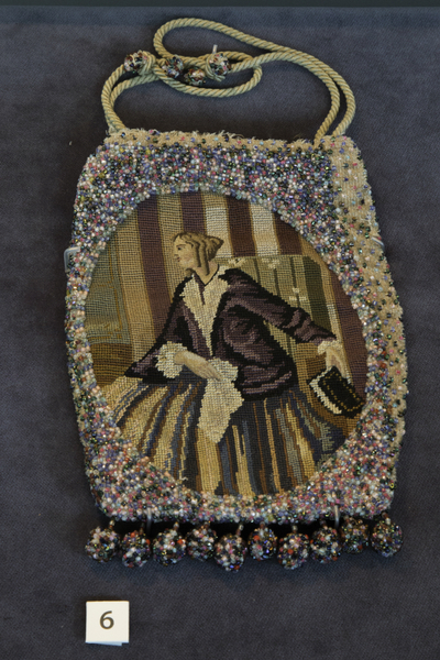 Image: Installation view of "Essential Style: Antique and Vintage Handbags"