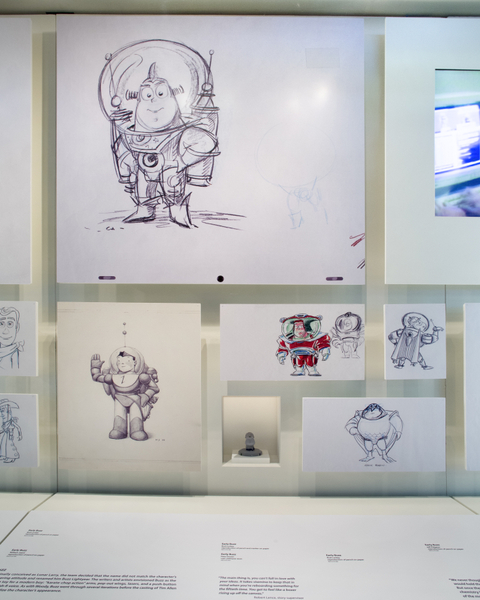 Image: Installation view of "Pixar’s Toy Story"