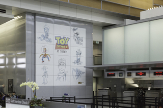 Image: Installation view of "Pixar’s Toy Story"