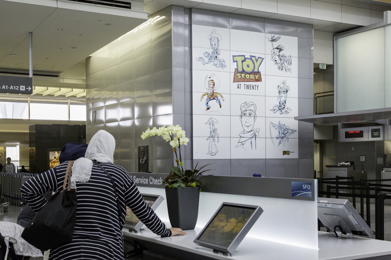 Image: Installation view of "Pixar’s Toy Story"