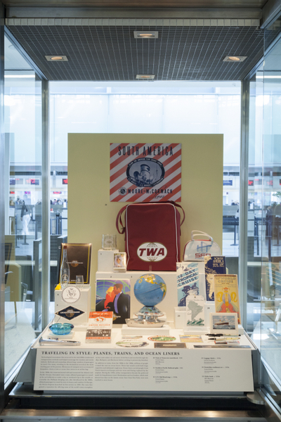 Image: Installation view of "Souvenirs: Tokens of Travel"