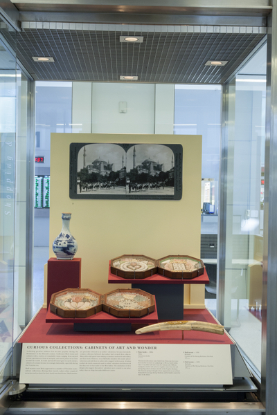 Image: Installation view of "Souvenirs: Tokens of Travel"