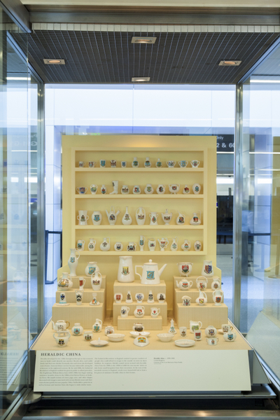 Image: Installation view of "Souvenirs: Tokens of Travel"