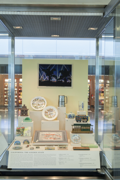Image: Installation view of "Souvenirs: Tokens of Travel"