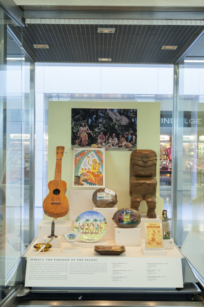 Image: Installation view of "Souvenirs: Tokens of Travel"