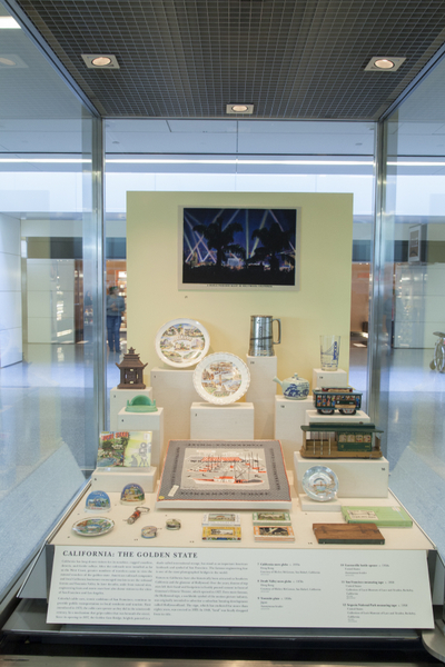 Image: Installation view of "Souvenirs: Tokens of Travel"