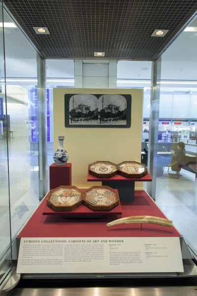Image: Installation view of "Souvenirs: Tokens of Travel"