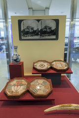 Image: Installation view of "Souvenirs: Tokens of Travel"