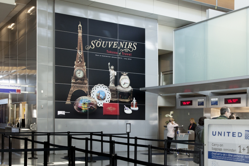 Image: Installation view of "Souvenirs: Tokens of Travel"