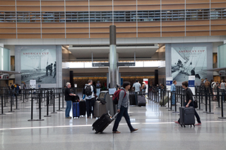 Image: Installation view of "America’s Cup, Sailing for International Sport’s Greatest Trophy 1851-1937"