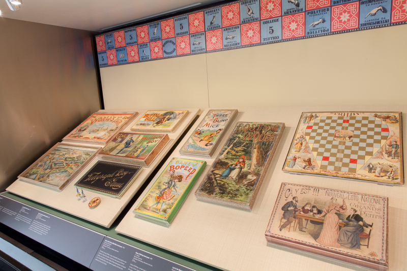 Image: Installation view of "Let’s Play! 100 Years of Board Games"