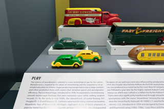 Image: Installation view of "Streamlines: Aerodynamic Consumer Designs for the Air Age"