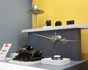 Image: Installation view of "Streamlines: Aerodynamic Consumer Designs for the Air Age"