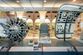 Installation view of "Aluminum: the Miracle Metal of Aviation"