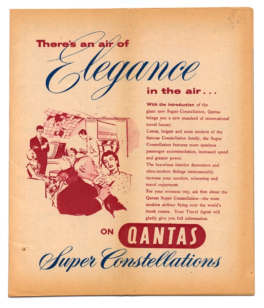 Image: timetable: Qantas Airways, Lockheed L-1049 Super Constellation