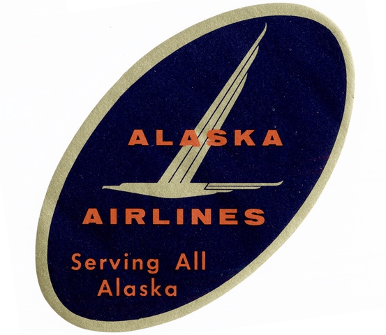 Luggage label: Alaska Airlines