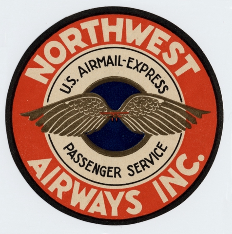 Luggage label: Northwest Airlines
