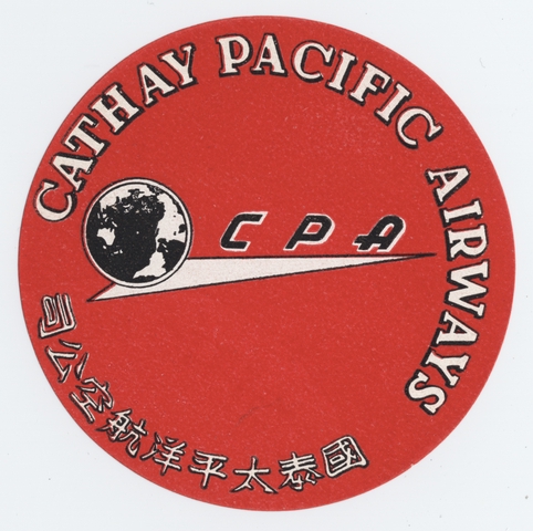 Luggage label: Cathay Pacific Airways