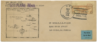 Image: airmail flight cover: U.S. Navy Mass Flight, Hawaii - Johnston Island, French Frigate Shoal, November 9-17, 1935