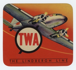 luggage label: Transcontinental & Western Air (TWA)