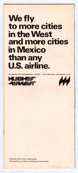 Image: timetable: Hughes Airwest