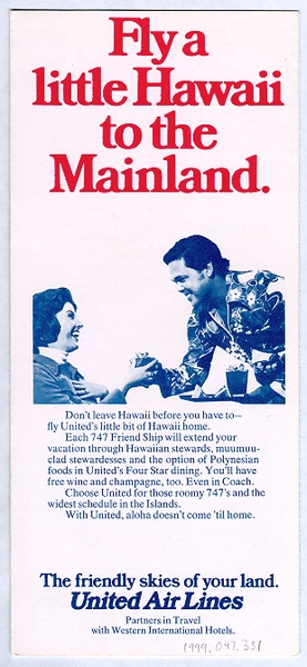 Image: timetable: United Air Lines, Honolulu / Hilo