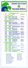 Image: timetable: United Air Lines, Hawaiian Airlines